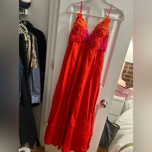 Mara Hoffman Red and Pink Dress